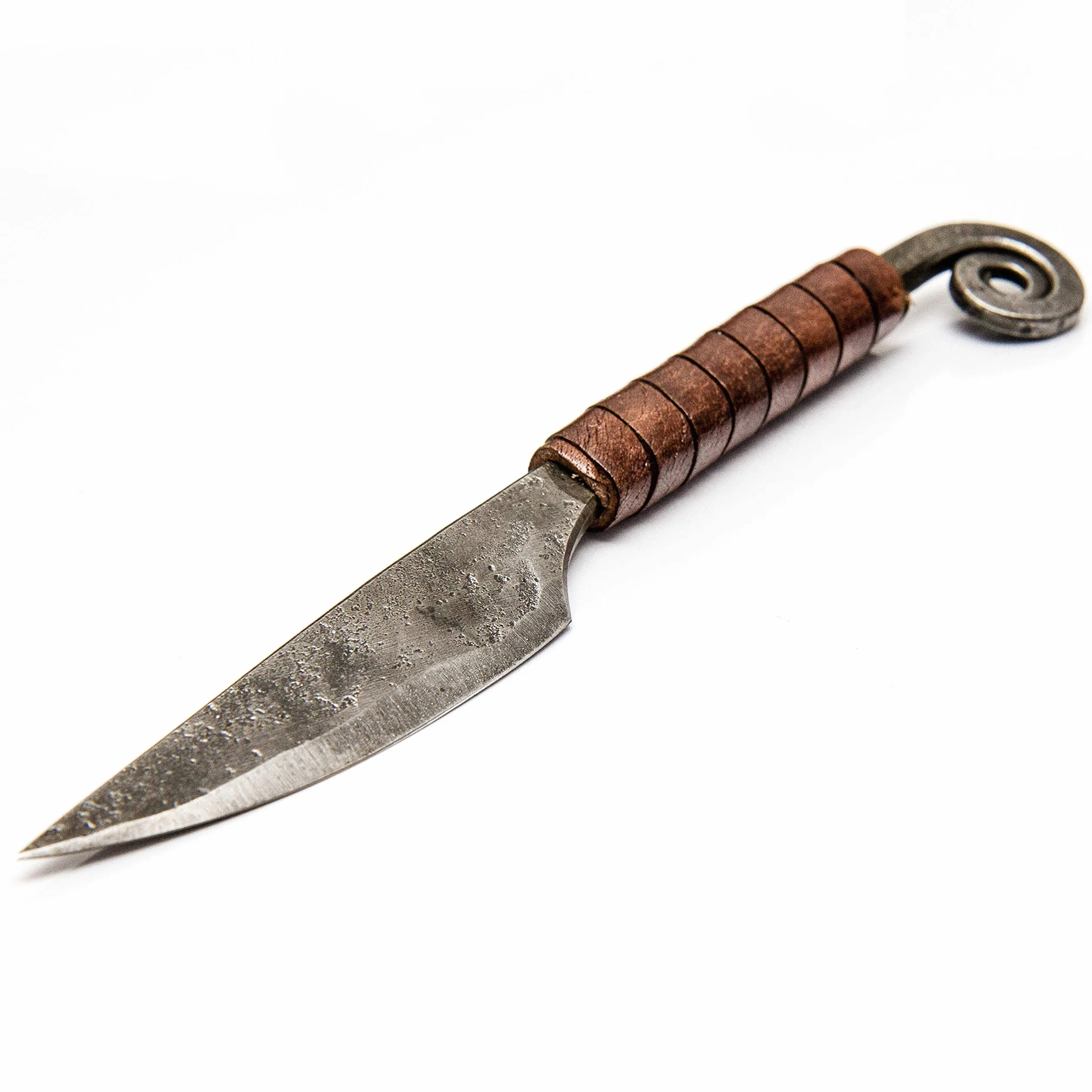 Toferner Cuchillo de acero para letras forjado a mano vintage hoja puntiaguda ultra afilada con estuche de cuero