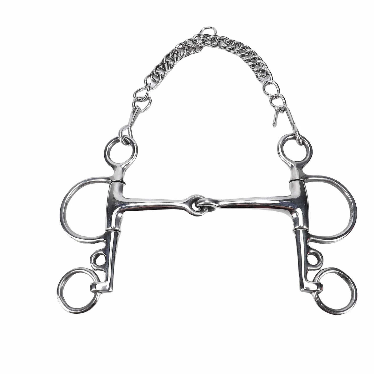 Tnfeeon Pelham Pray Horse, Freno Pelham Pesado para Caballo Cómodo y Práctico, Acero Inoxidable Apto para Caballos