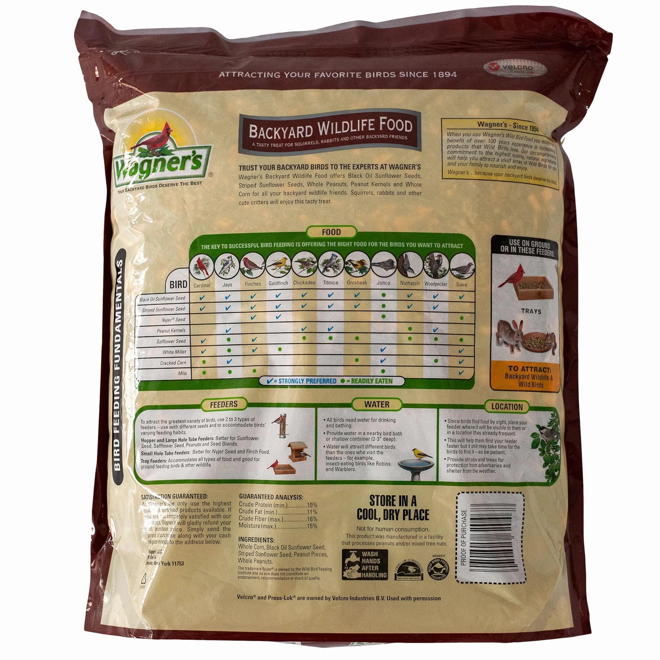 Wagner's 62046 Backyard Wildlife Blend, Bolsa de 8 Libras