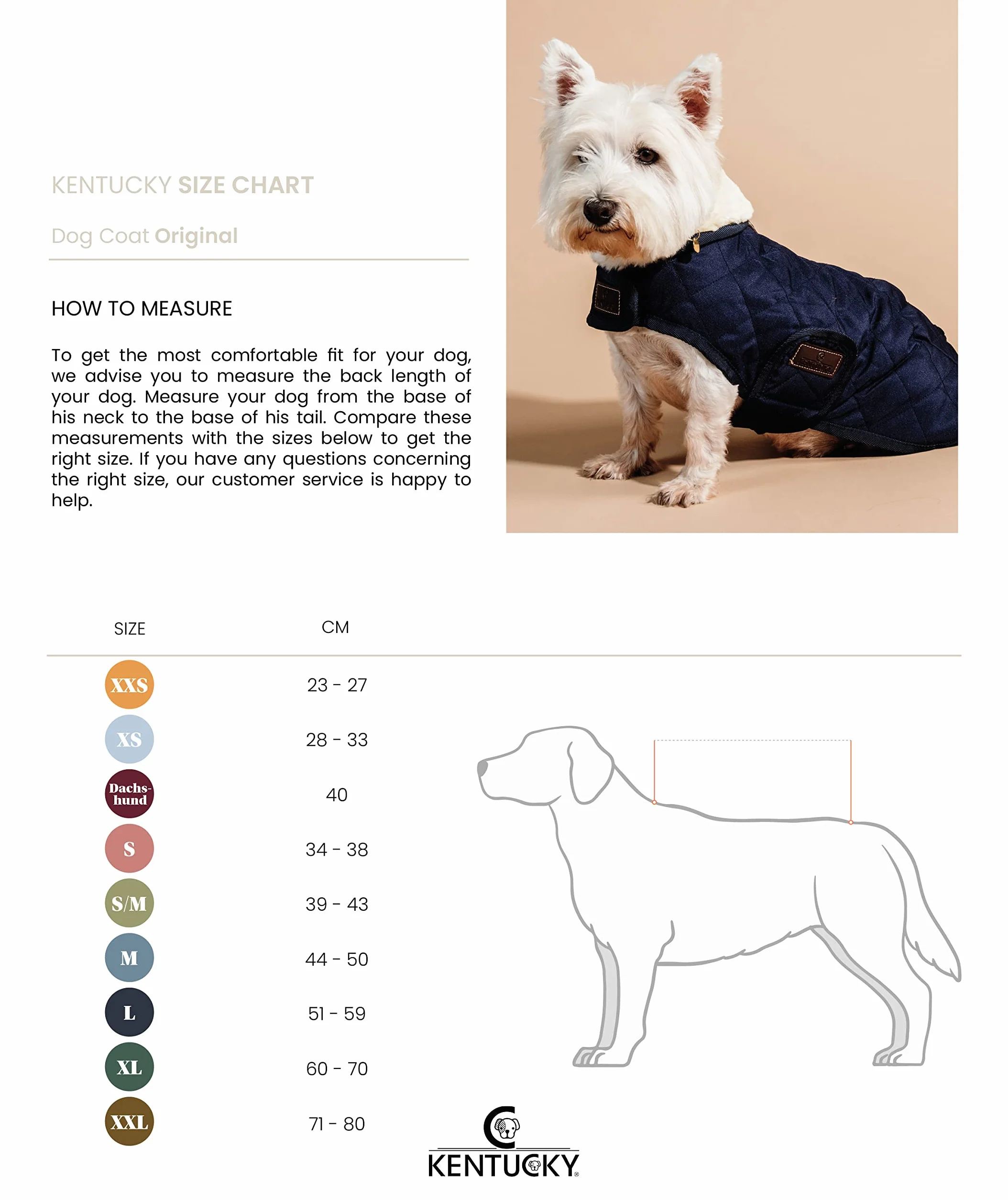 Kentucky Dogwear Abrigo para perros de 160 g, tamaño: XS, color: negro