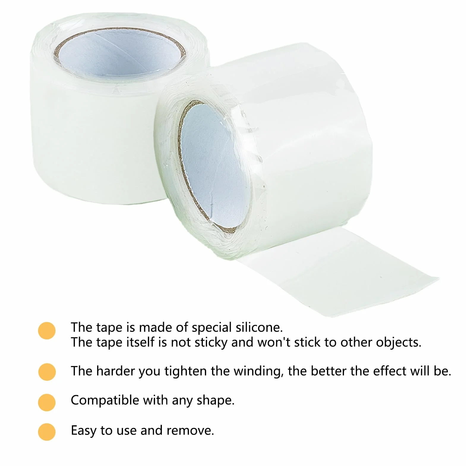 NICENEEDED 2 Rollo de Cinta para Envolver Bocados de Caballo, Protector de Silicona para Bocados de Caballo, Cinta Protectora Elástica para el Cuidado de la Broca del Caballo