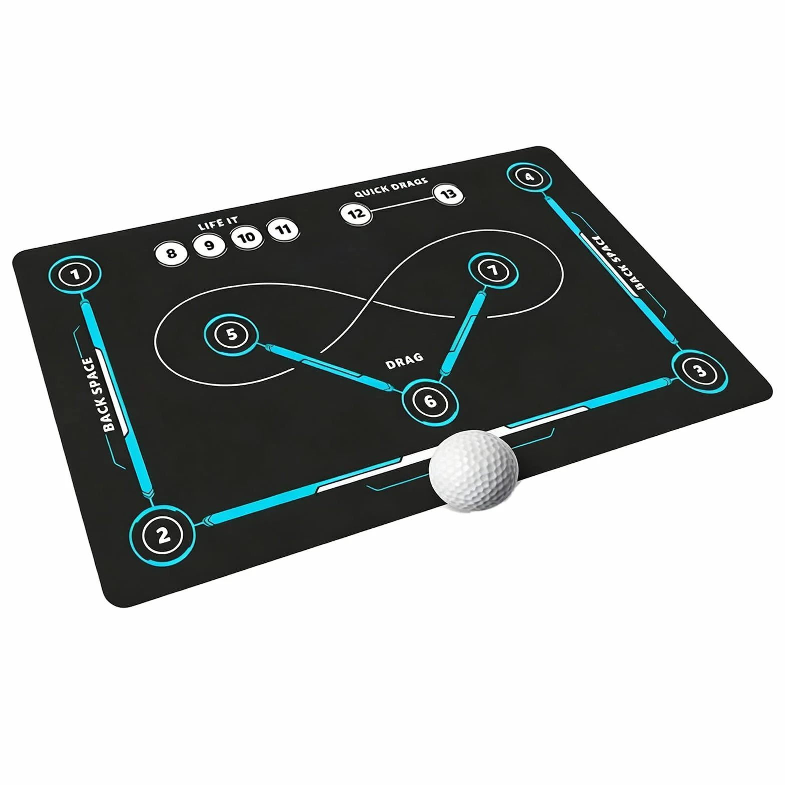 Alfombra de agilidad de fútbol 90x60 cm antideslizante absorbente de golpes