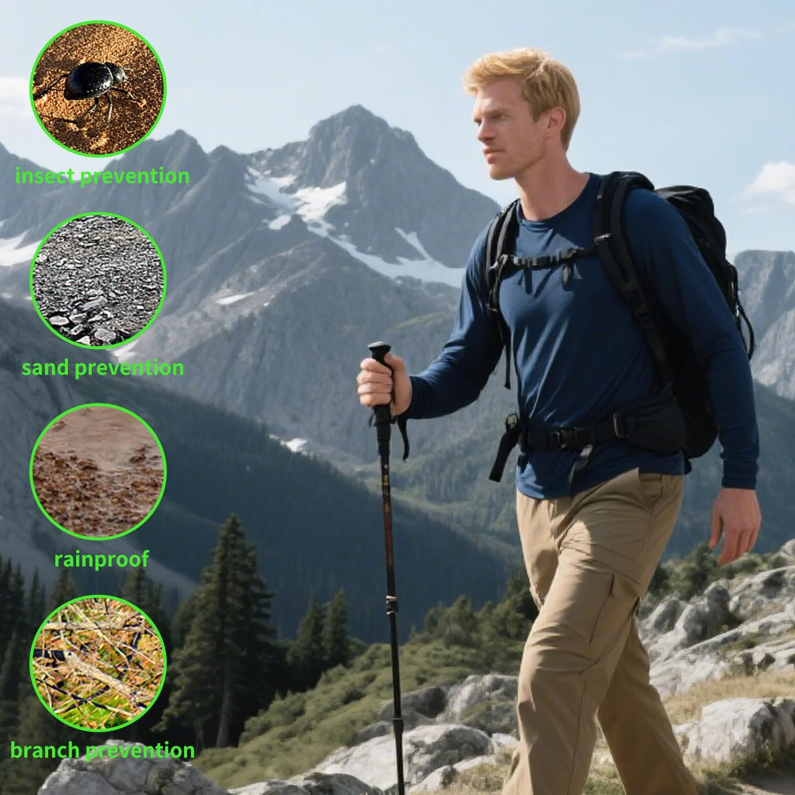 Polainas Trail Low Gaiters impermeables transpirables running senderismo ajuste seguro antideslizante