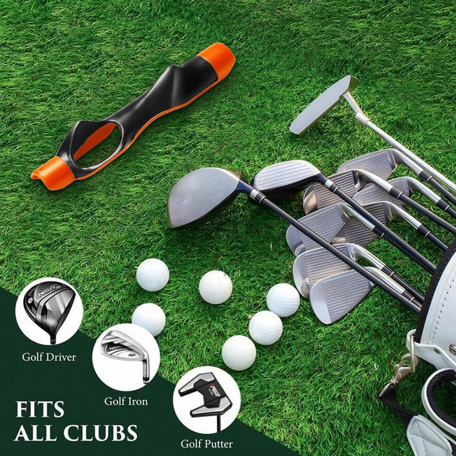 Entrenador de agarre de golf, simulador de swing para posicion correcta de la mano