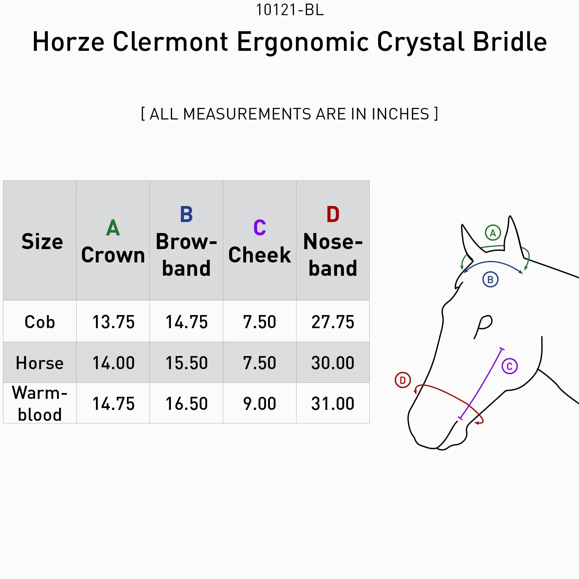 Horze Clermont Brida anatómica, Negro, XF
