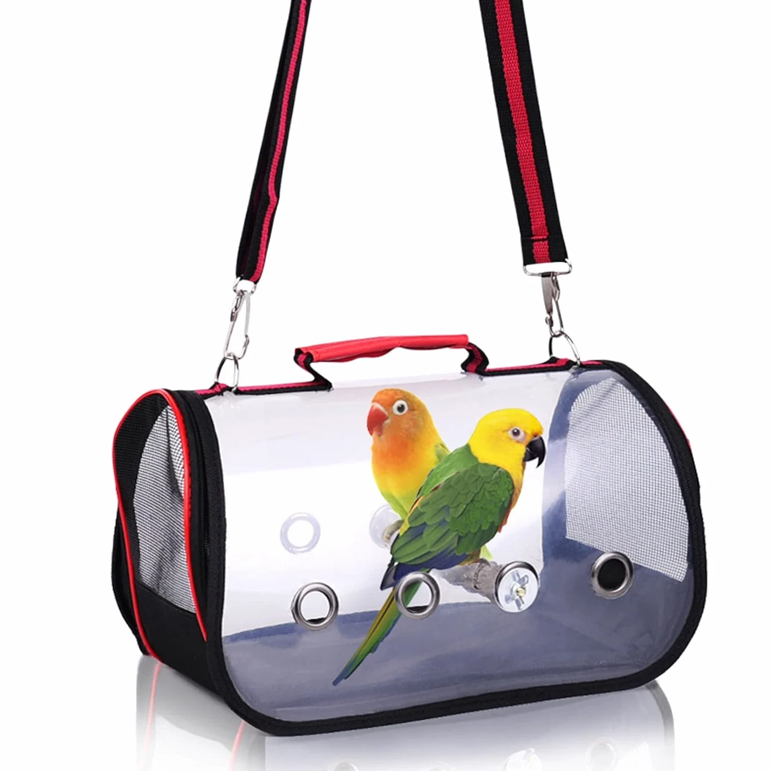 Jaula para Pájaros Mochila de pájaros ligeros Transparente y transpirable Pájaro Bolsa de viaje Pájaro Pájaro Copa de alimentación adecuada for transporte de aves al aire libre Jaula para Periquitos