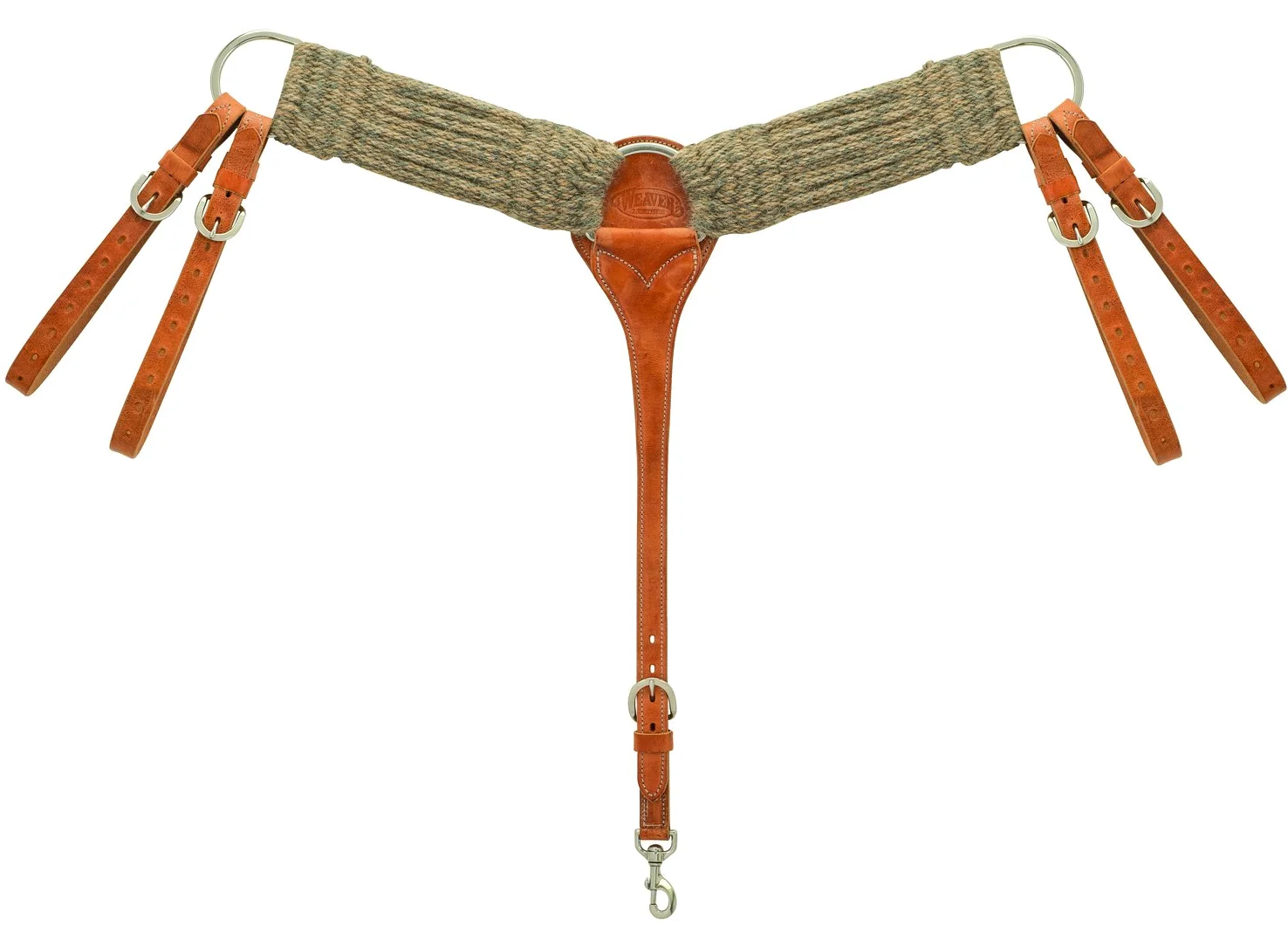 Weaver Cuero Tejido Alpaca Roper Collar de Mama, Color marrón
