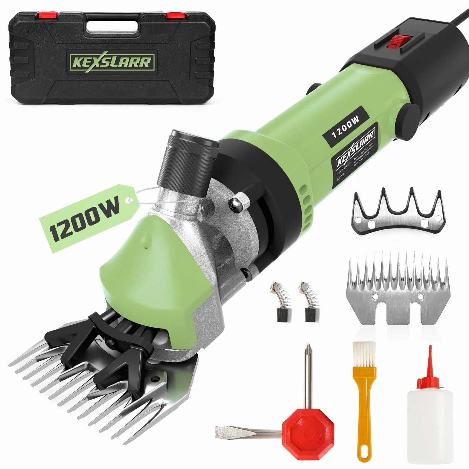 Maquina Esquilar Ovejas Profesional 1200W 6 Velocidades 3200 RPM Cortapelos Electrico para Cabras Alpacas