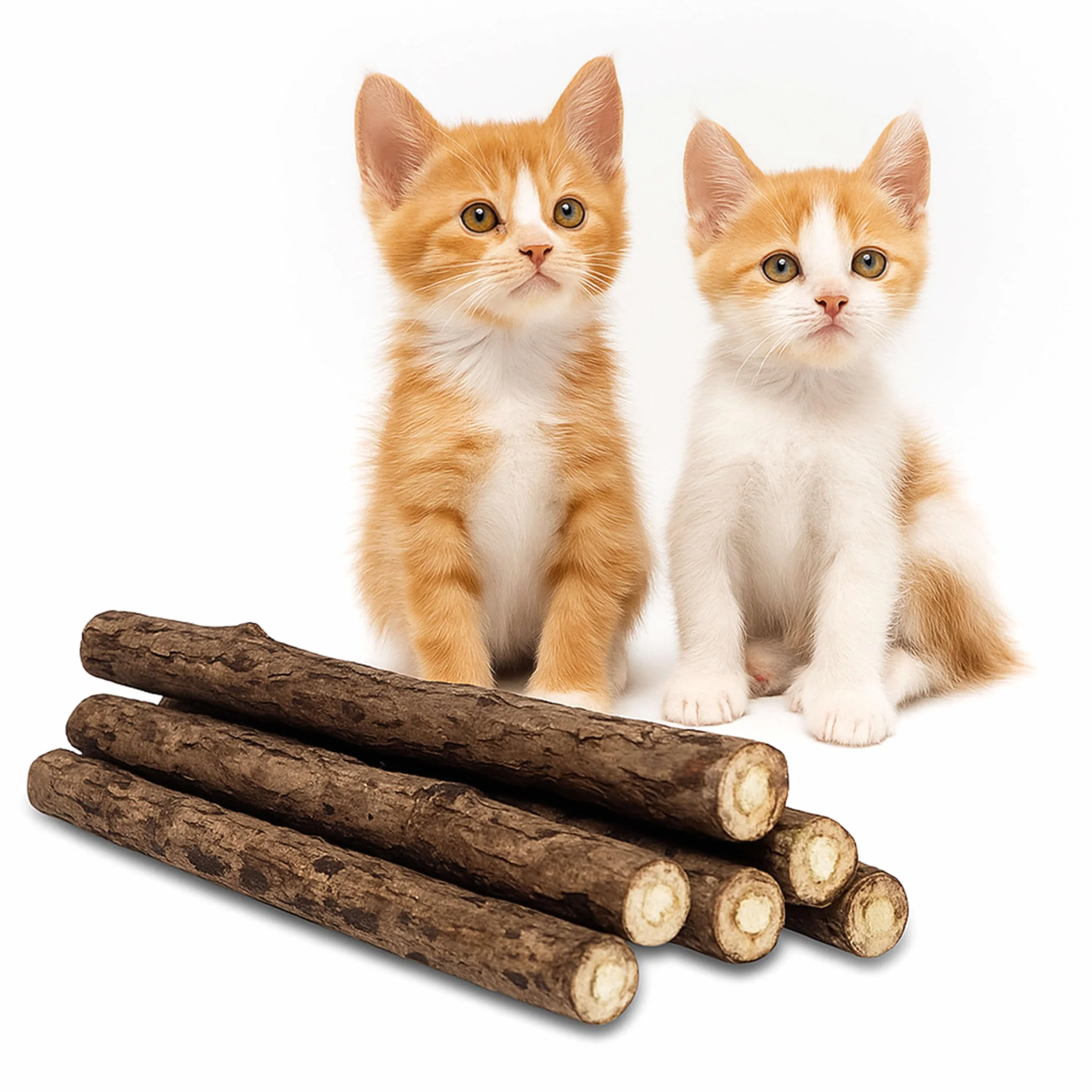 Palitos Matatabi | Pack DE 6 | ✮GARANTÍA DE por Vida✮ - Juguete Reusable con Hierba Gatera Calmante para Gatos y Gatitos - Higiene Bucal, Aliento - Sabor Menta, Madera Natural Orgánica
