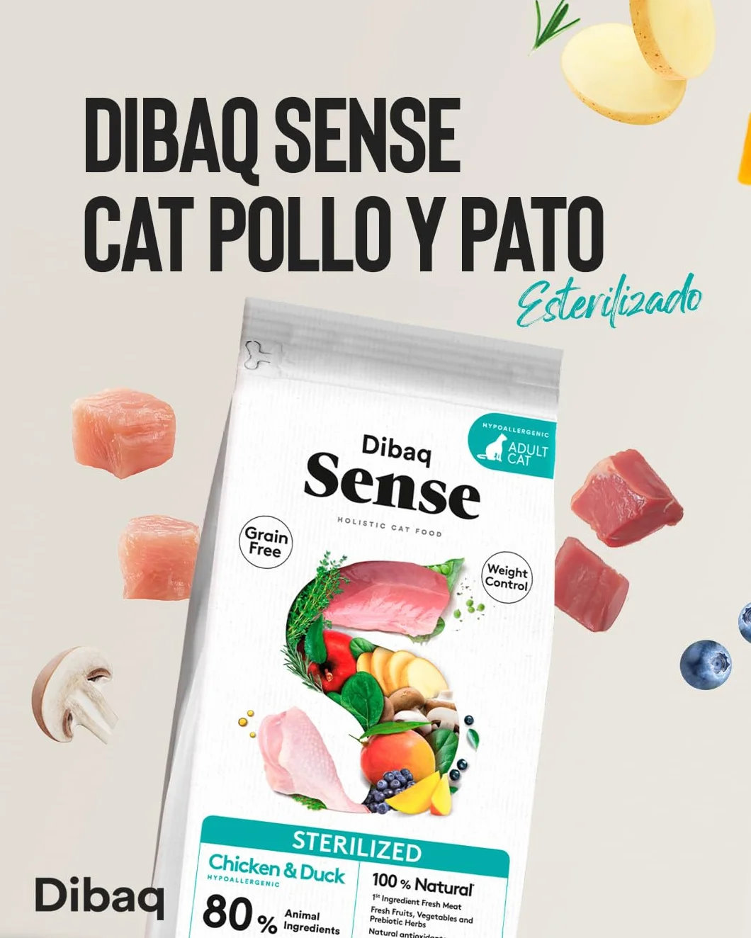 Dibaq Sense Grain Free Esterilizado, 1.5 kg