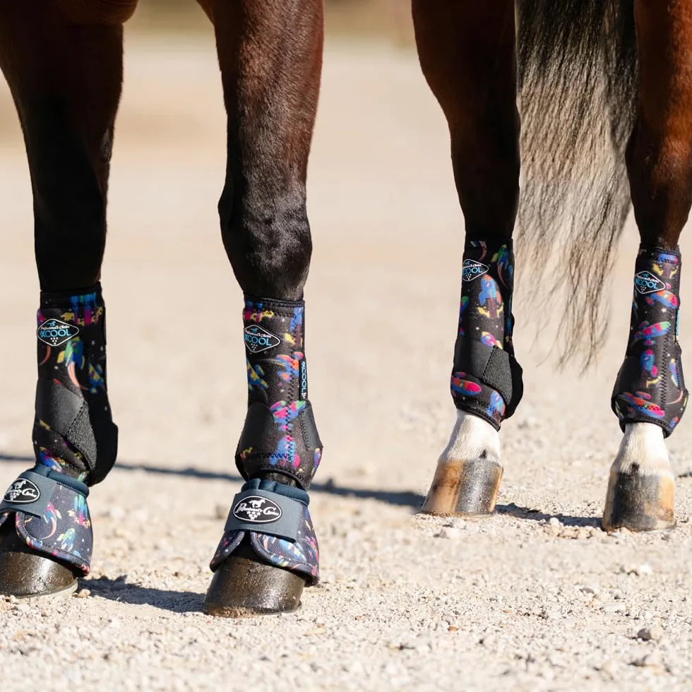 Professional's Choice 2XCOOL - Botas deportivas para caballos medicinales, diseño protector y transpirable para máxima comodidad, durabilidad y refrigeración en caballos activos, paquete de 4