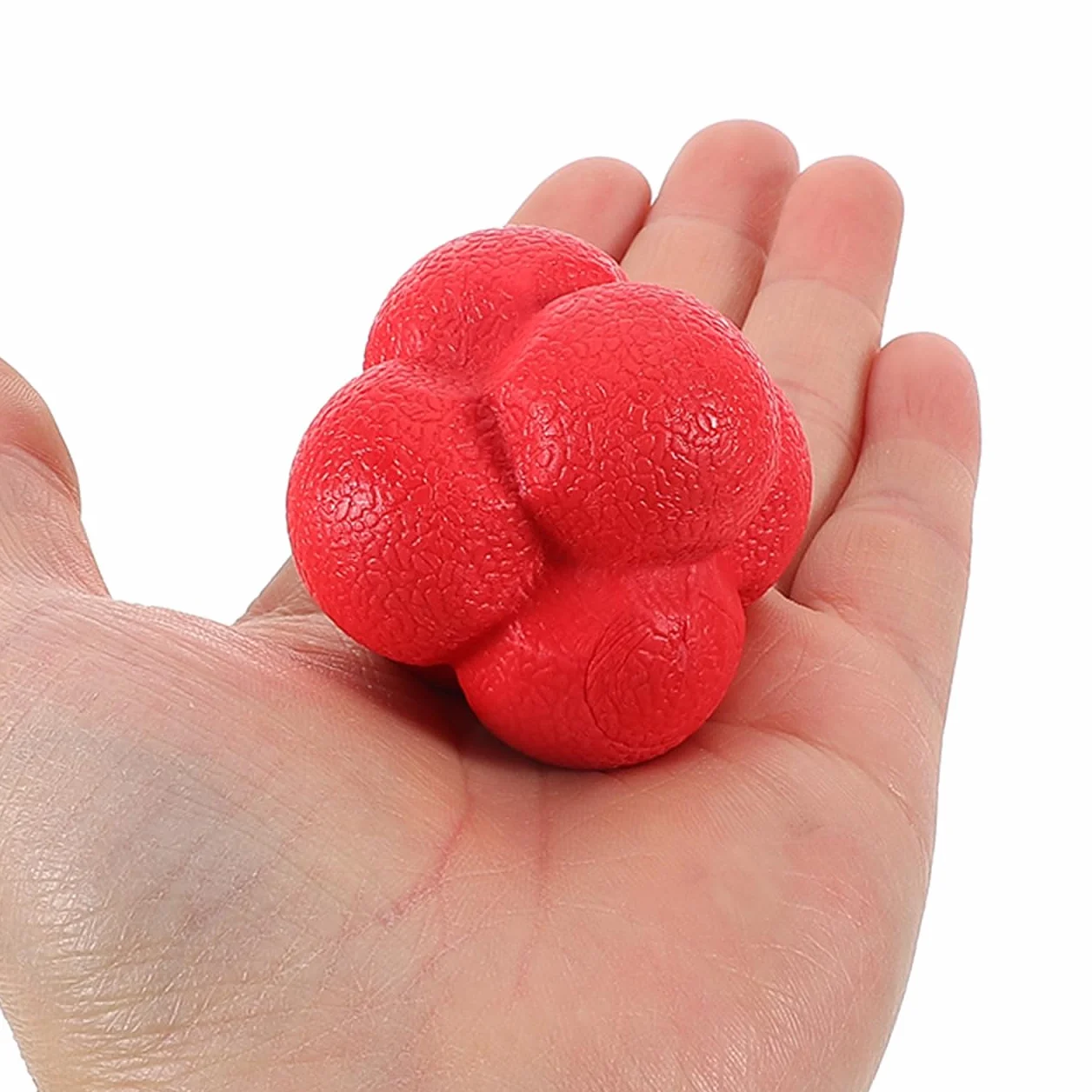 4 Piezas Pelotas De Reacción Hexagonales para Entrenamiento De Coordinación Ojo-Mano Y Agilidad Equipo Portátil