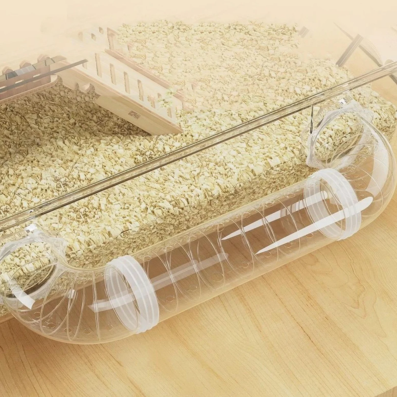 Jaula De Hámster Enano Hogar De Cría Transparente De 2 Niveles | Jaula De Acrílico Para Erizo De 45 X 28 X 33.8 Cm Para Erizo Hurón Gerbo Chinchilla Mascotas Pequeñas Monitoreo