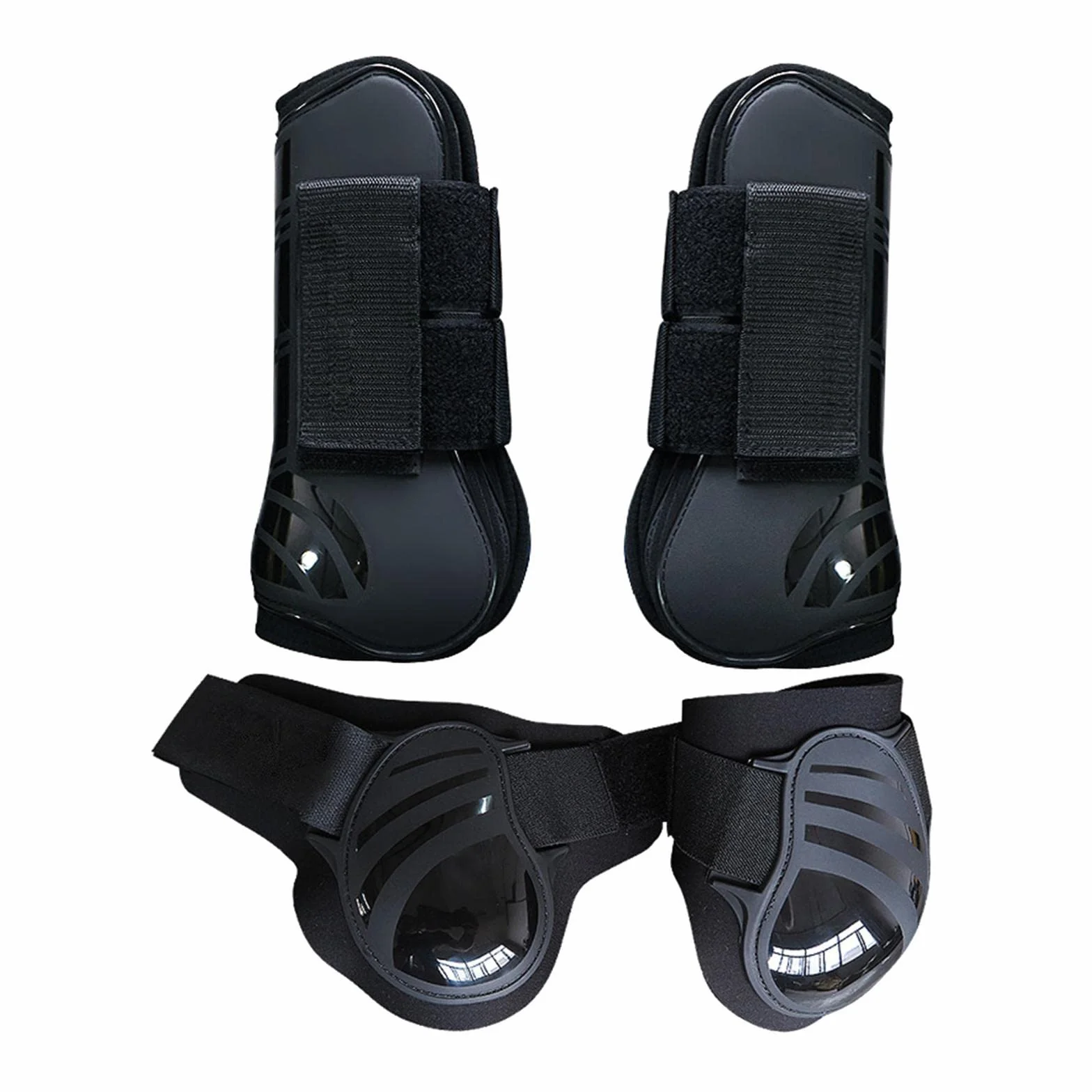 predolo Juego de 4 Protectores para Patas de Caballo, Protectores de Menudillo Y Tendones Delanteros para Caballos, Absorbentes de Impactos Y Transpirables