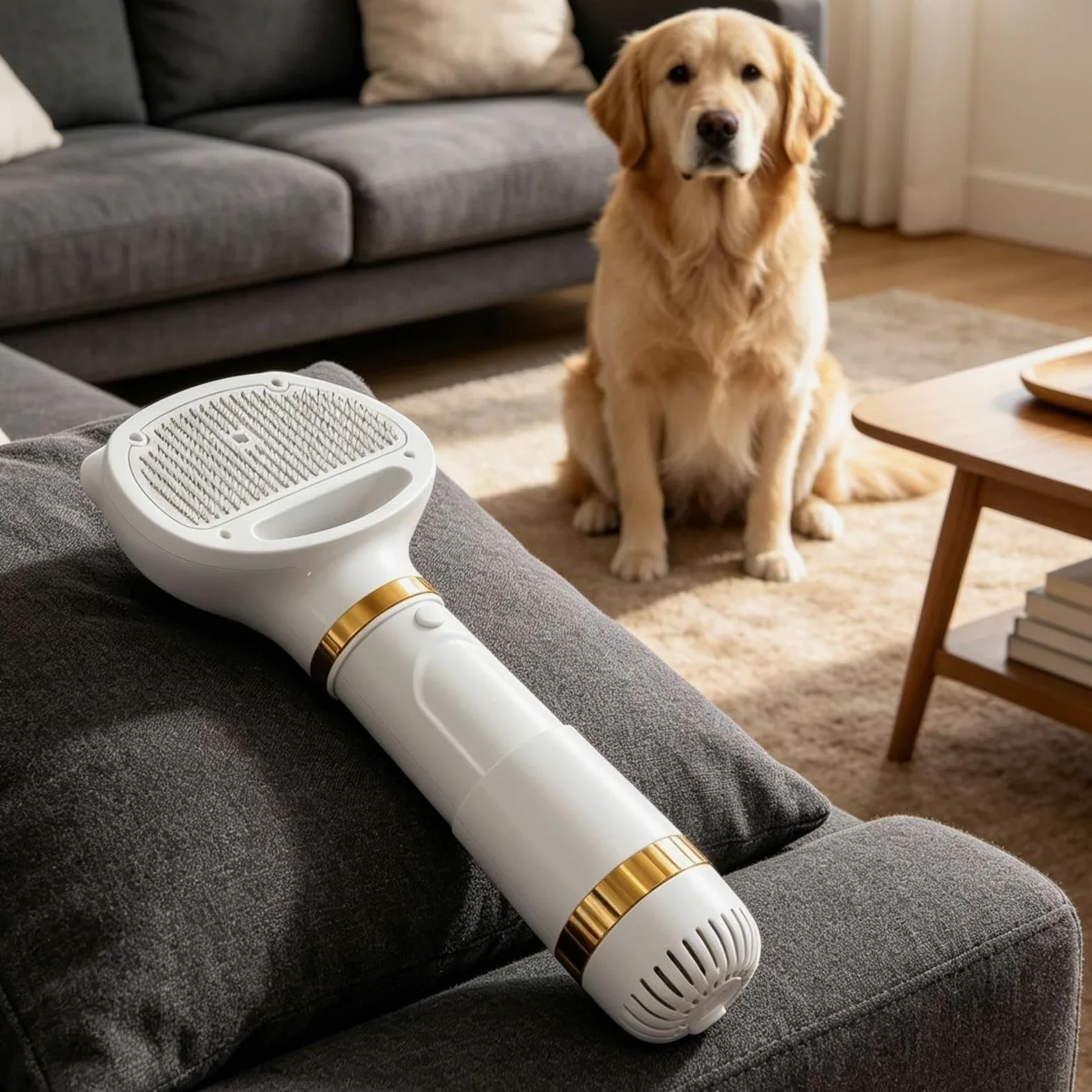 Cepillo Secador de Perros Peine de Aseo para Mascotas que Elimina el Pelo | Cepillo Secador De Temperatura Ajustable cachorros y , apartamento, viajes, rutina diaria, ducha y baño