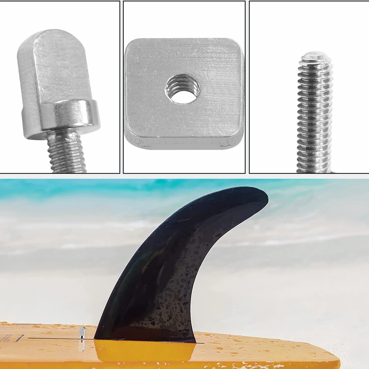 10 Pcs Tornillo de Paddle Surf, Quillas Surf, Accesorios para Sup