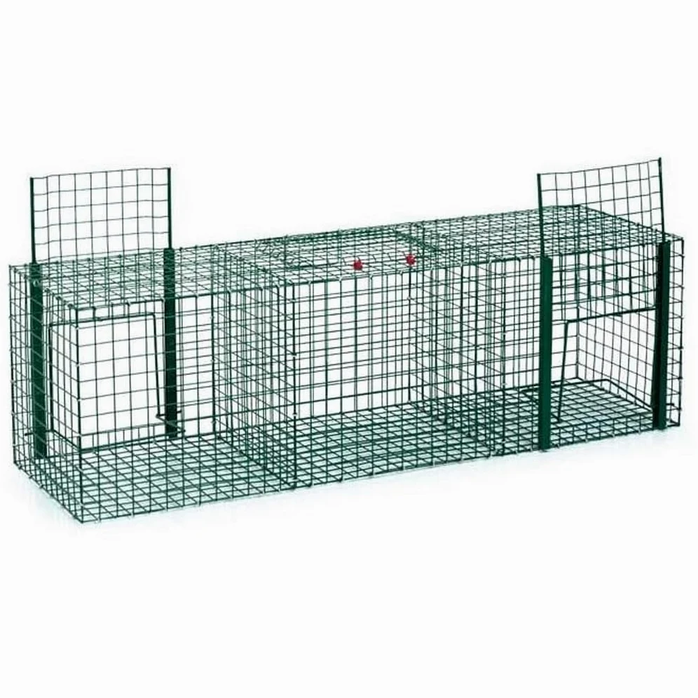 Suinga Trampa para Animales Vivos 90x30x30 cm con 3 Departamentos – Jaula Trampa para Palomas y Pájaros