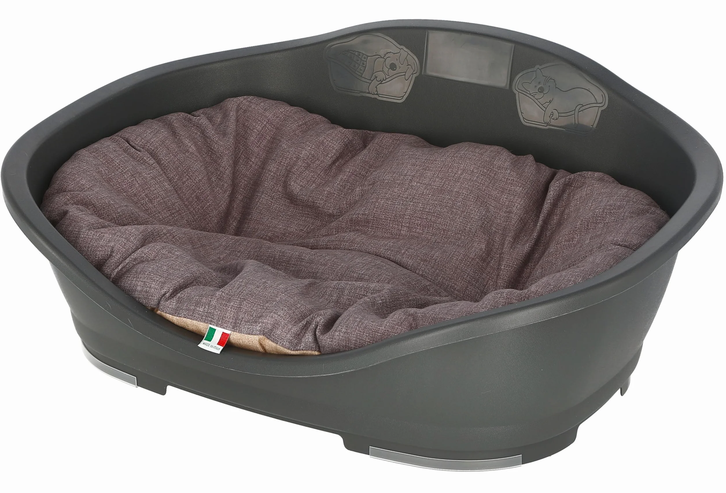 Kerbl Pet Cojín para Perros Loneta, Beige/Gris, 105 x 73 cm. Cojín para Mascotas de algodón/poliéster Resistente, Lavable a 30 °C.