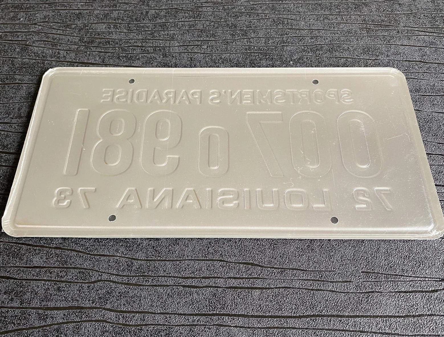 Jaws Louisiana Sportsmens Paradise Prop Aluminio Placa de matrícula 300 mm x 150 mm