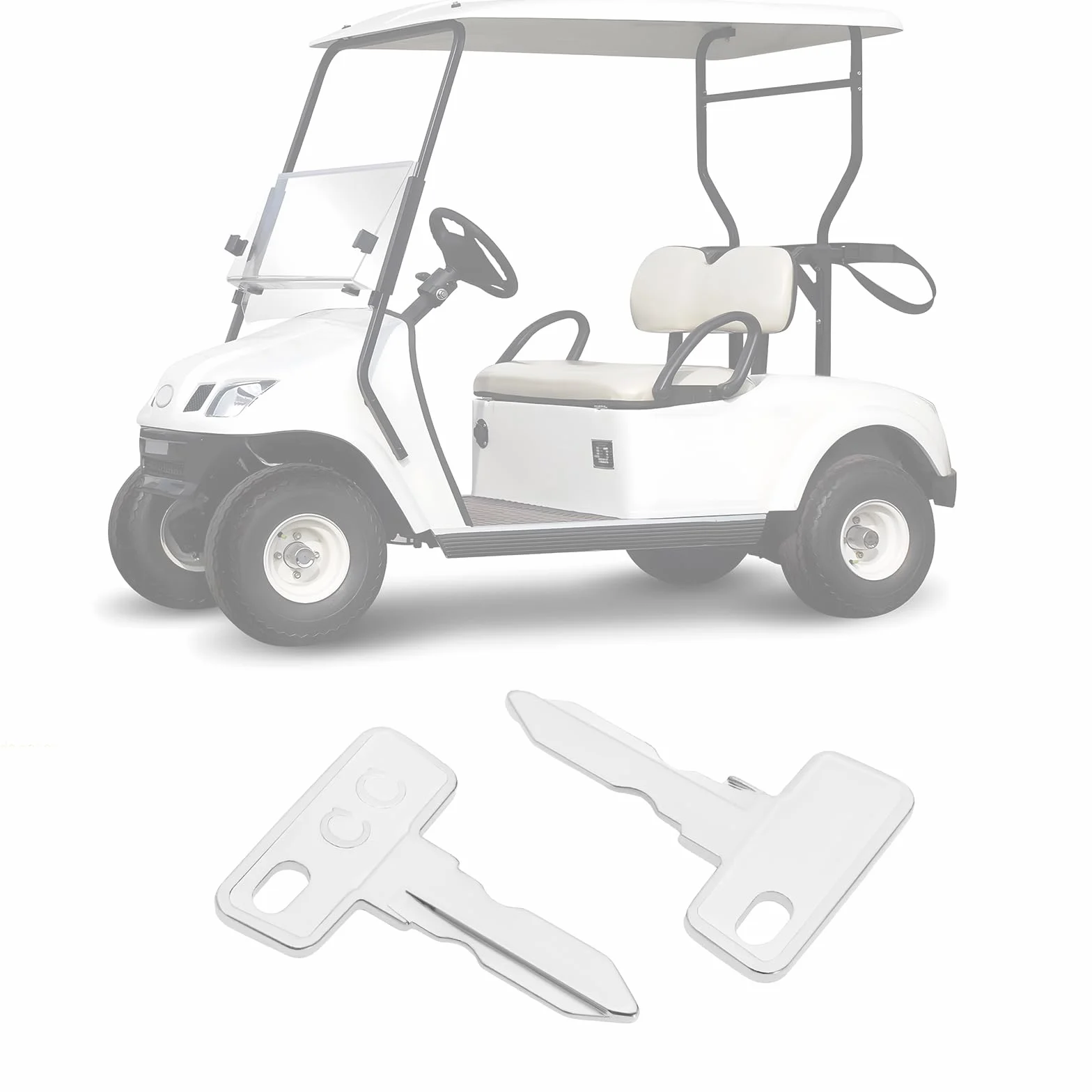 OTOTEC 5 llaves de repuesto para carrito de golf 2,7 x 3,4 cm compatibles Club Car DS Precedent