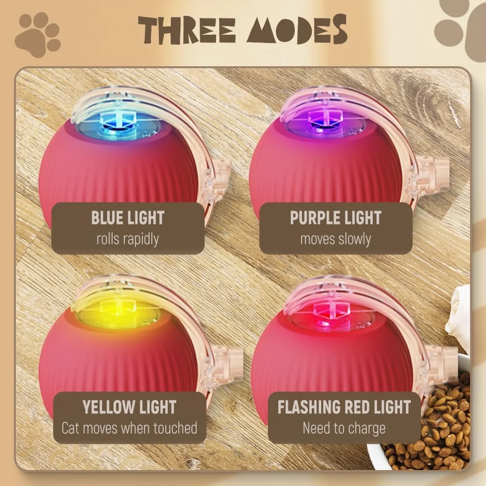 Pelotas de juguete interactivas para gatos, juguetes para gatos adultos aburridos de interior, bola interactiva inteligente para gatos y perros, juguetes para gatos de interior, bola de mascotas Peppy