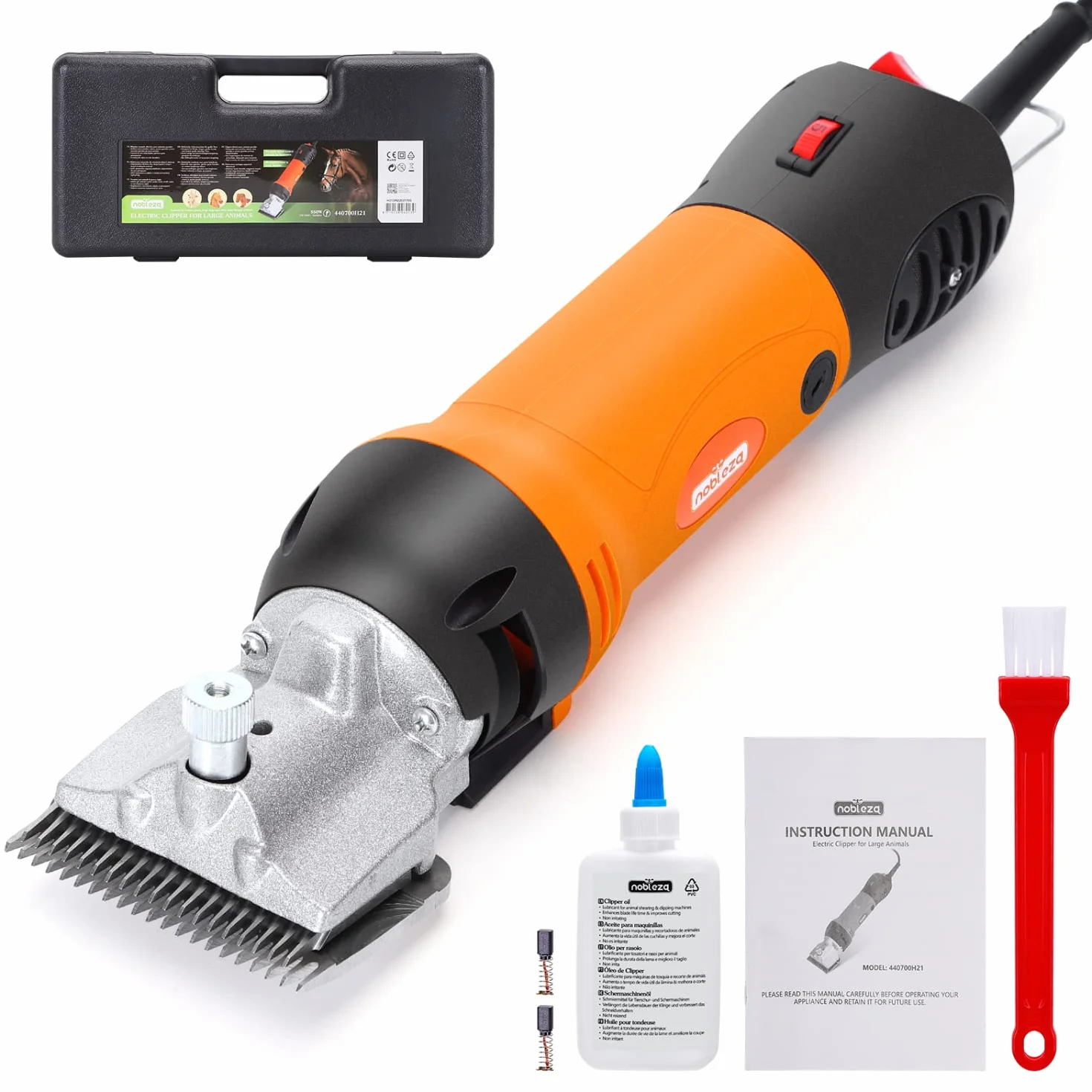 Nobleza 550W de Pelo Caballos máquina para esquiladora Caballo Cortar ovejas eléctrica cortadora Maquina Profesional Kit de Belleza de Ajuste de Seis velocidades