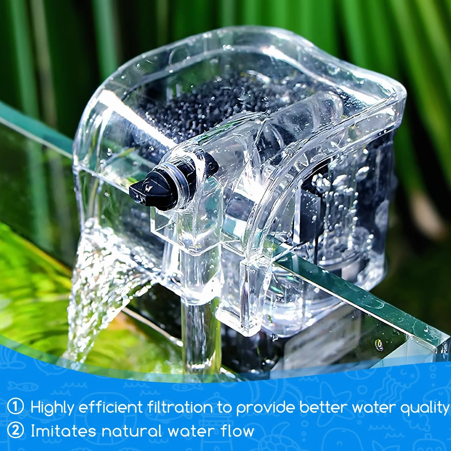 Nobleza - Pecera de Cristal 27 litros con Filtro Integrado e Iluminación LED – Acuario Completo para Principiantes e Iniciación