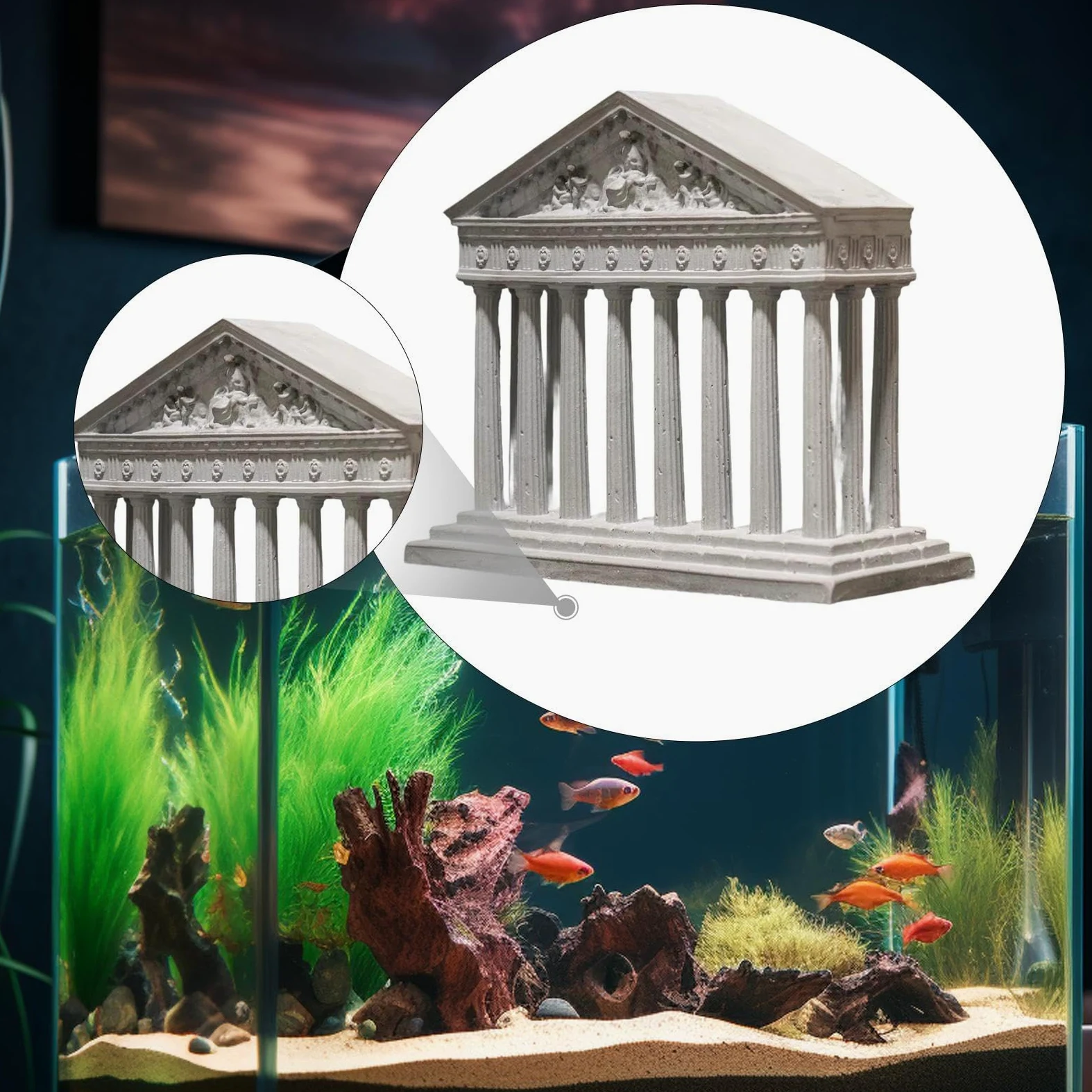 Decoración de Acuario, Colección de Rocas para Escondites, Estatua Decorativa, Decoración de, Accesorios para Acuarios Pequeños, Rocas D