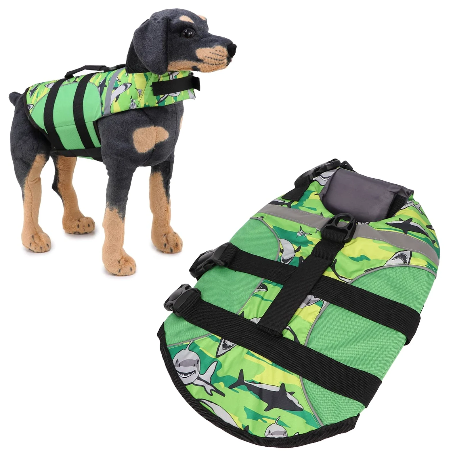 Chaleco Salvavidas Reflectante Ajustable para Perros para Nadar y navegar (l)