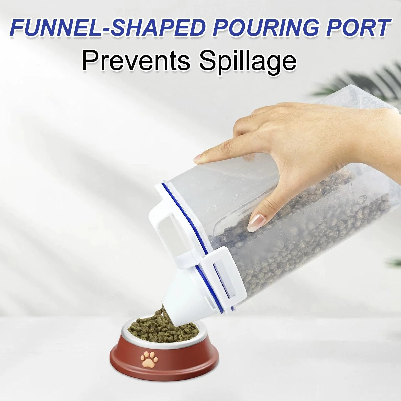 Chiluxendo Juego de 2 Contenedor Pienso Perros, Cubo para Alimentos con Vaso Medidor, Recipiente de Comida para Mascotas, Recipientes Almacenamiento Gatos, Botes Hermeticos Cocina, para Cereales, Arr