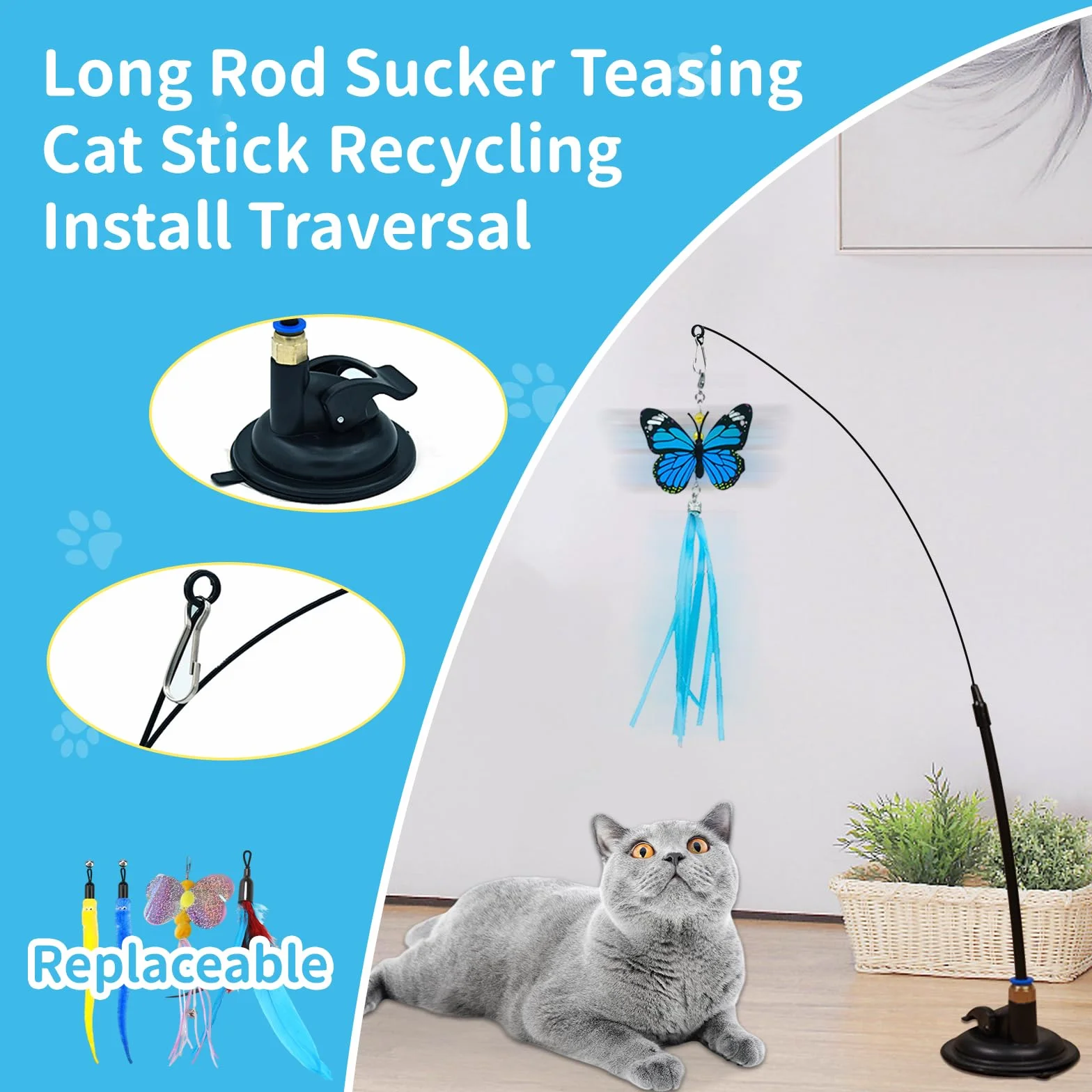 36 PCS Juguetes para Gatos,Set di Juguetes para Gatos,Juguetes para Paquete de Variedad para Gatitos,Palo de Gato Divertido,Ratones,Tumbler,Peces,Campanas etc