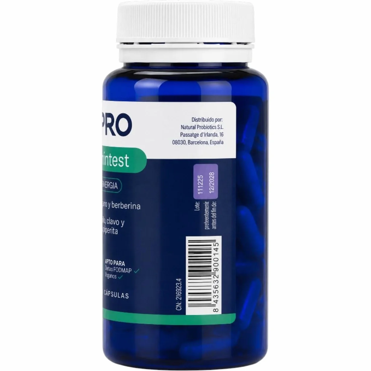 NPro SALUD INTESTINAL Cleanintest 60 Cápsulas – Neem, Berberina, Orégano, Tomillo y Clavo - Suplemento Antimicrobiano Natural para Limpieza Intestinal