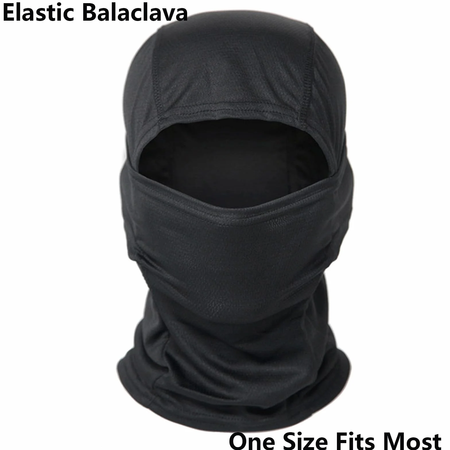Traje táctico militar negro para airsoft hombre - Pantalones y camisa de combate con pasamontañas y guantes
