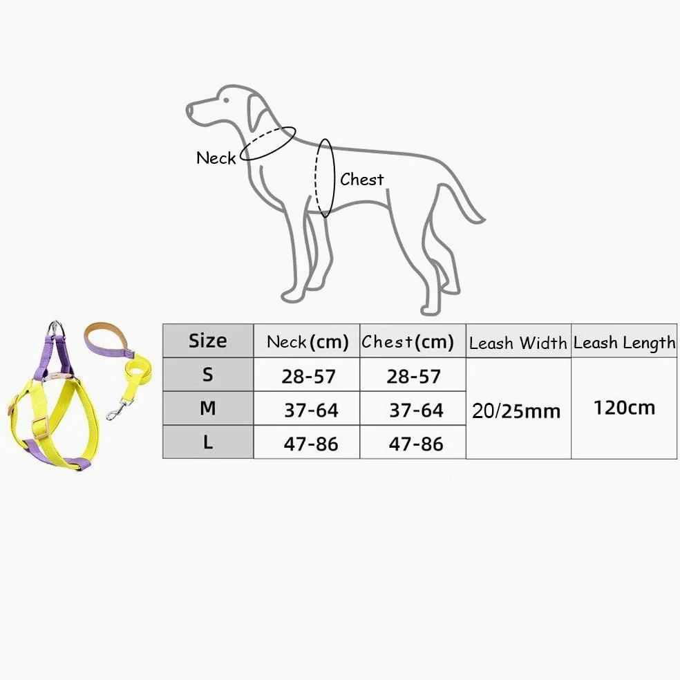 Perros con Herramientas, con arnés y Correa for Perros pequeños, de Nailon antitirones, Juego Collar GL(A,L)