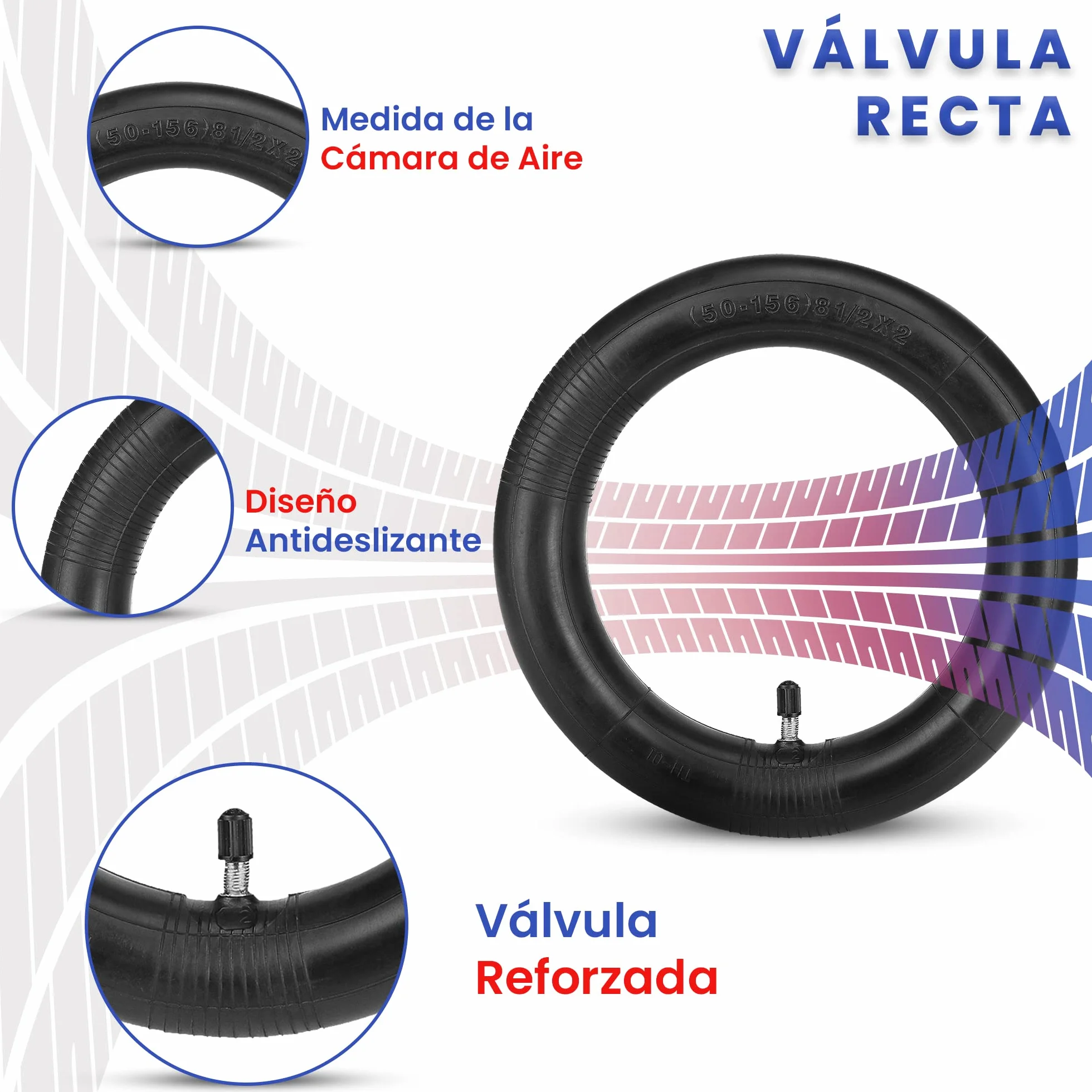 ANSENI Cámaras de Aire de Recambios 8.5 Pulgadas Reforzada Compatible Xiaomi M365 Pro 1S Pro2 2 Unidades