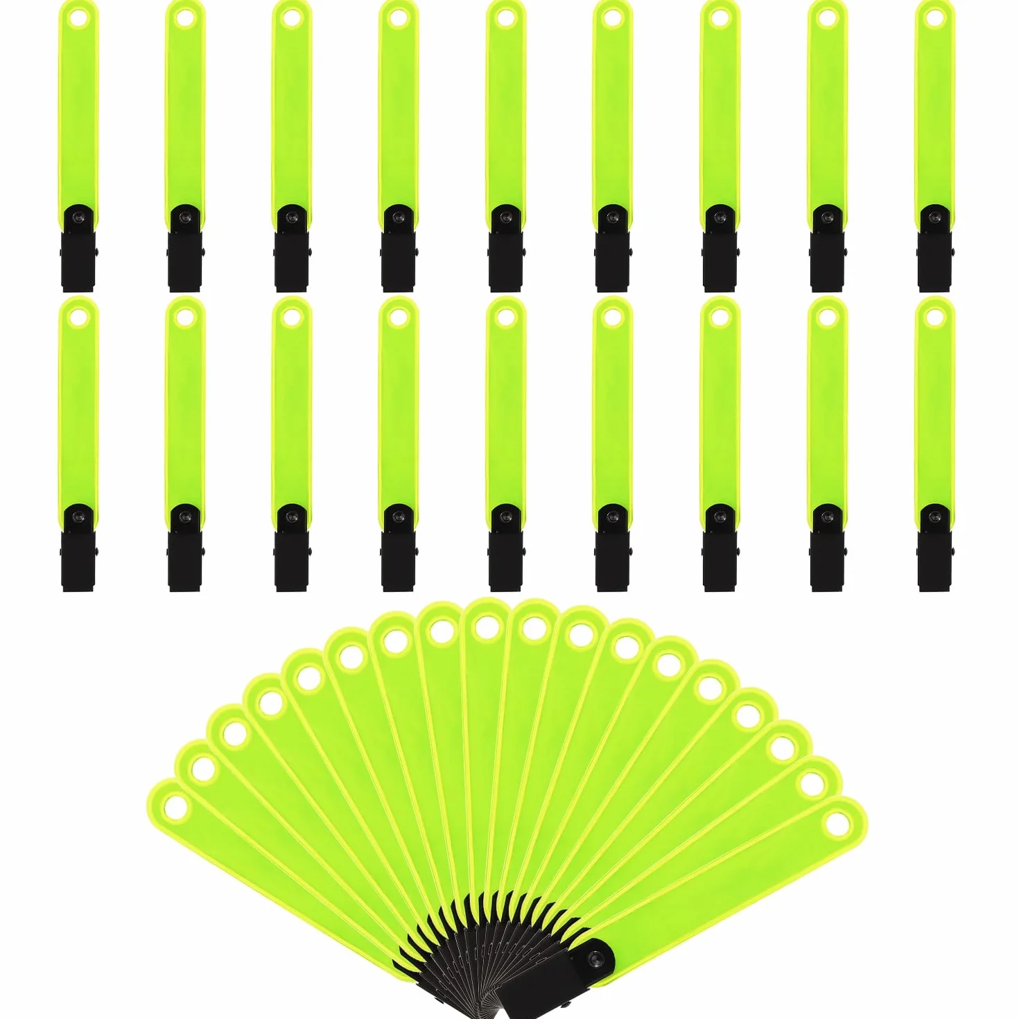 PEUTIER 36uds Marcadores Sendero Reflectantes Doble Cara con Clips, Señal Reflectante para Caza Senderismo
