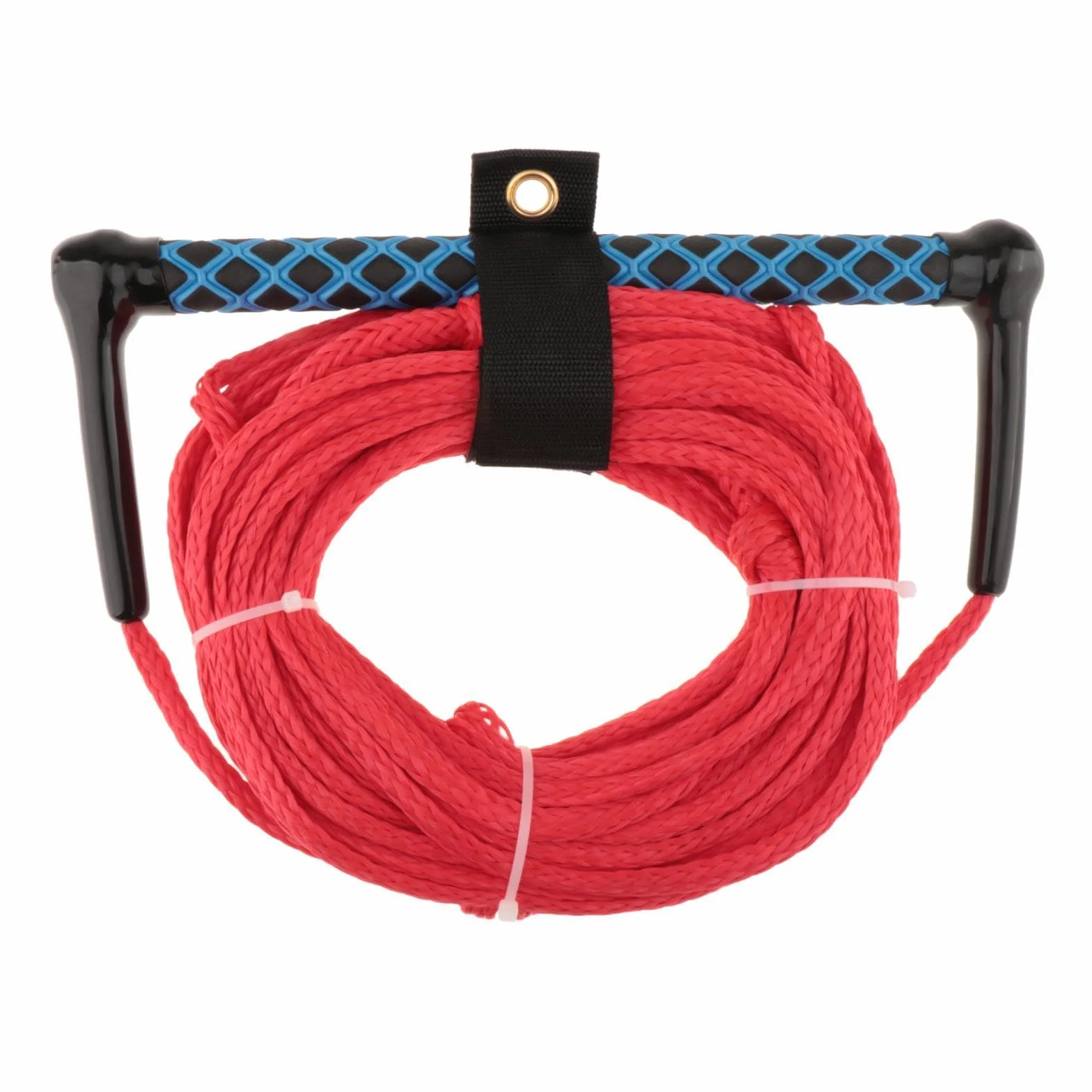 Cuerda para Esquí Acuático 23 Metros con Asa, Correa Portátil para Surf, Wakeboard, Roja