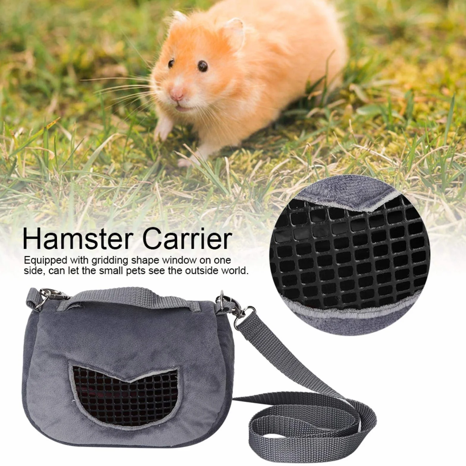 Venta Loca Portador de hámster, Bolsa de Transporte para Mascotas, Bolsa de Salida de Tres tamaños para Mascotas pequeñas Conejillo de Indias(Medium)