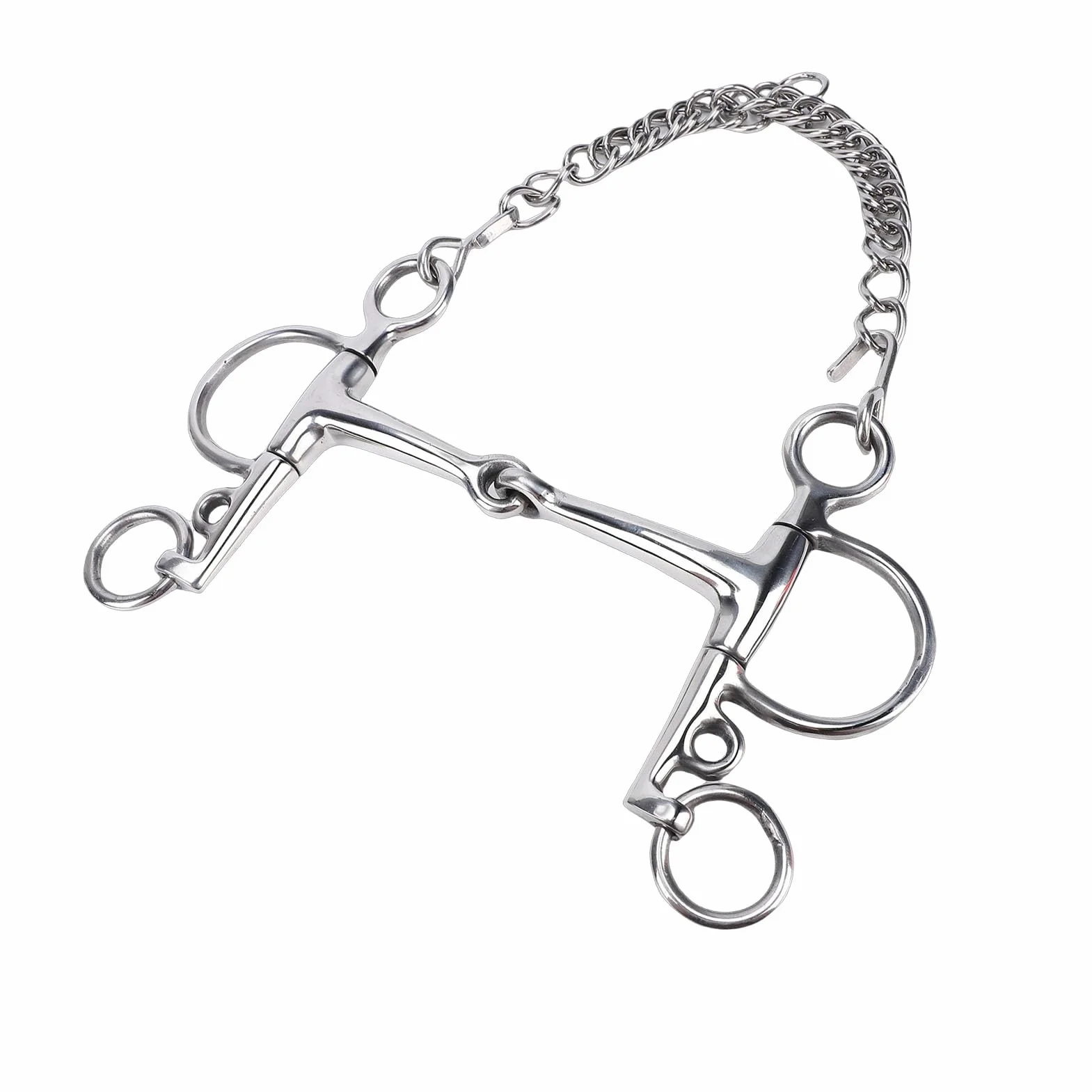 Tnfeeon Pelham Pray Horse, Freno Pelham Pesado para Caballo Cómodo y Práctico, Acero Inoxidable Apto para Caballos