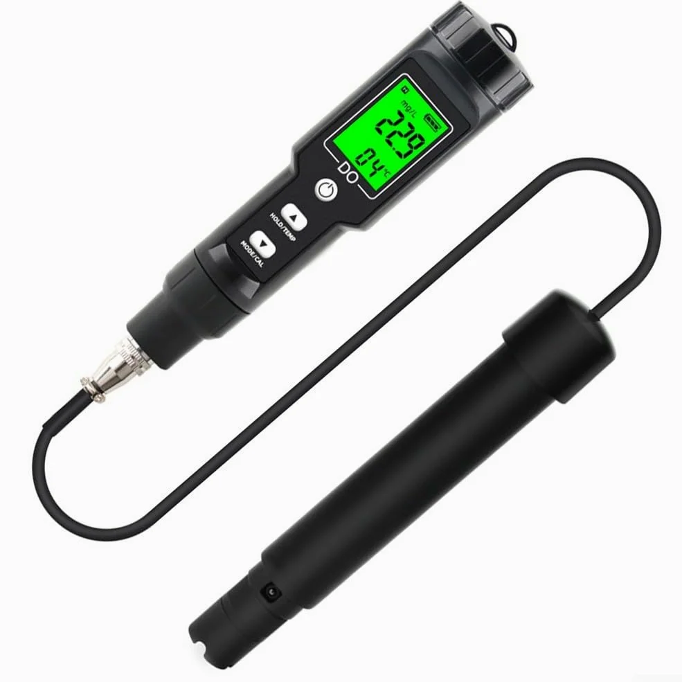 Medidor de oxígeno disuelto, TDS-Water Tester, Medidor digital de oxígeno disuelto Probador de calidad del agua para piscina acuario pecera con compensación automática de temperatura