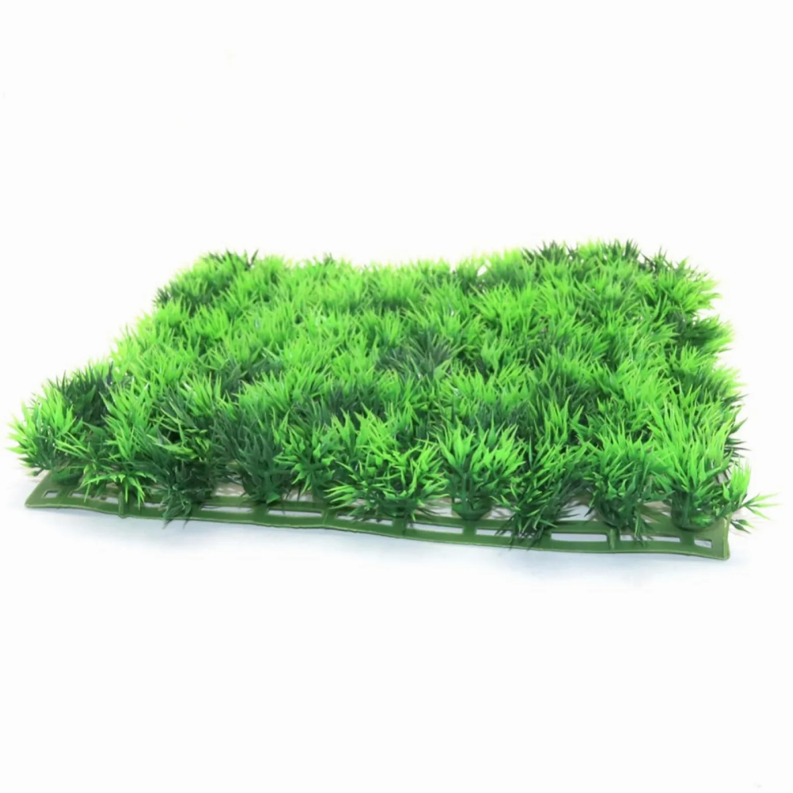 Decoraciones, Césped Artificial de plástico ABS Verde for Acuario, decoración ecológica, 3 Unidades