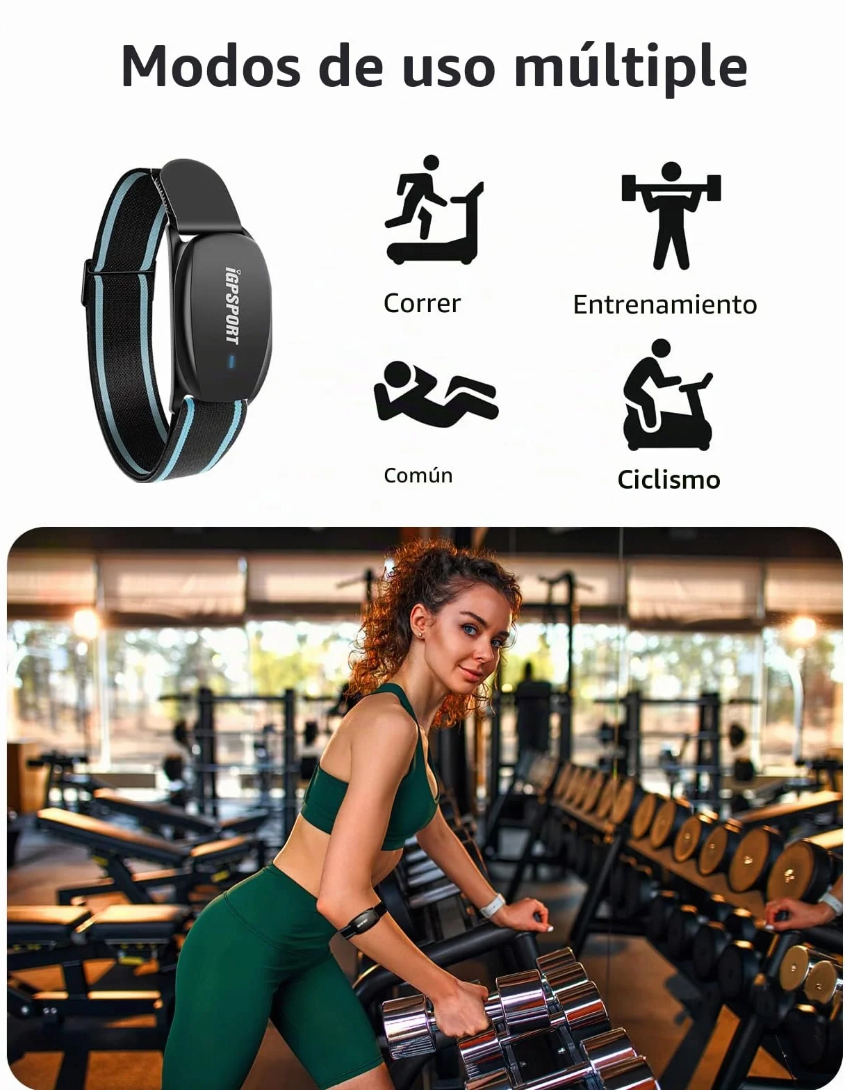 iGPSPORT HR70 Monitor de Ritmo Cardíaco Brazalete Impermeable Bluetooth Ant+