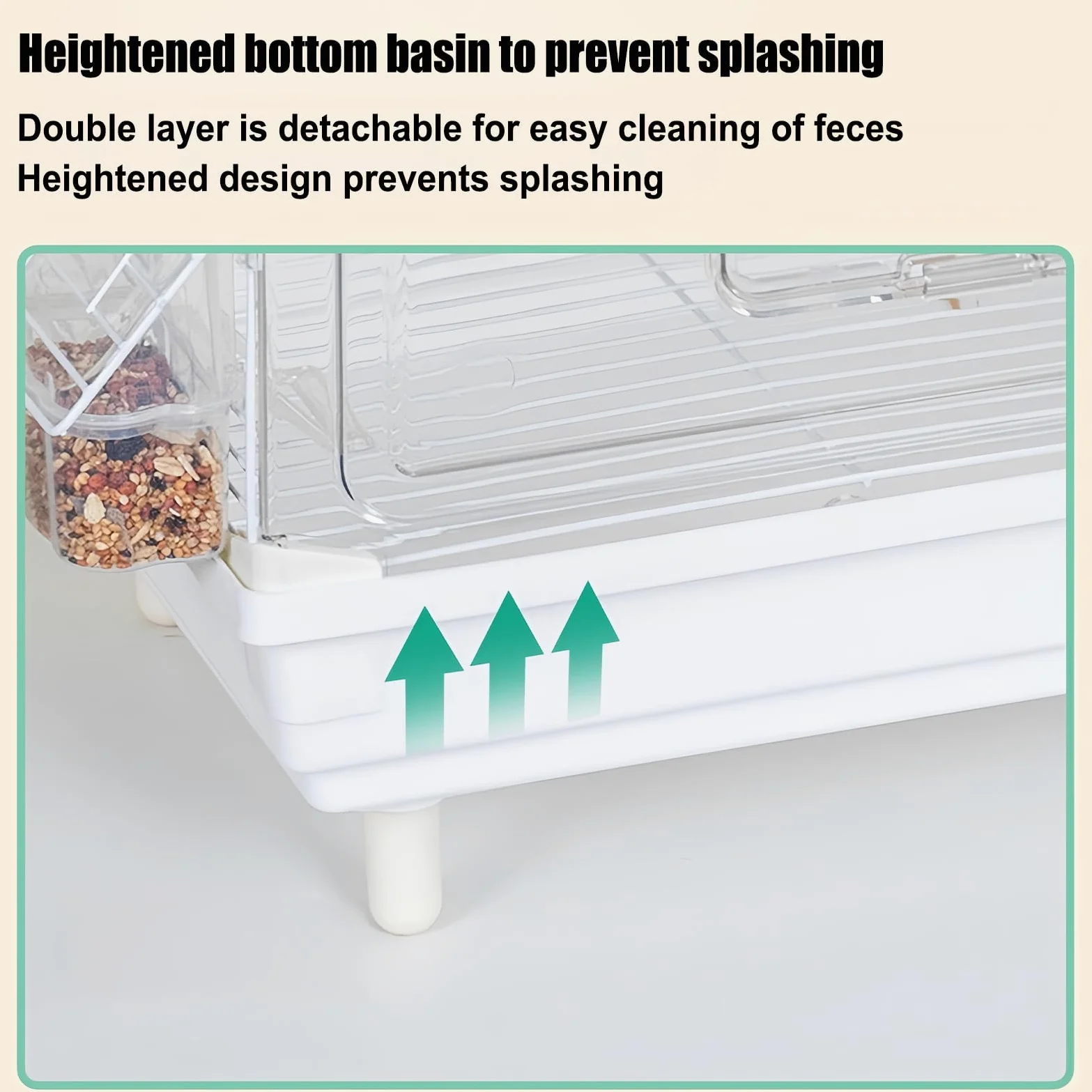 Jaula para Aves y Pájaros Hogar Portátil Transparente para Ninfas | Jaula Para Conuros Con Percha De Madera para en Interior para Cacatúas, Guacamayos, Conuros, Agapornis y Pinzones