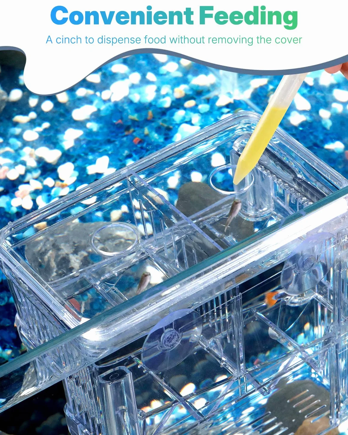 Pawfly Caja de cría para Acuario, Recipiente de plástico Transparente para Peces, incubadora para alevines, camarones, Betta, pez Payaso, Caja de Aislamiento Grande para Peces