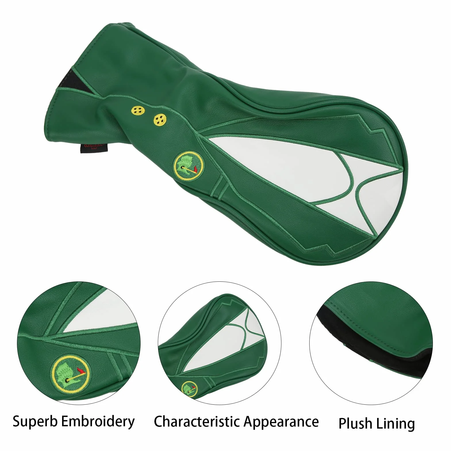 Alvinlite Driver de Cuero Verde Golf Cubierta de Cabeza Híbrida #1#3#5#UT