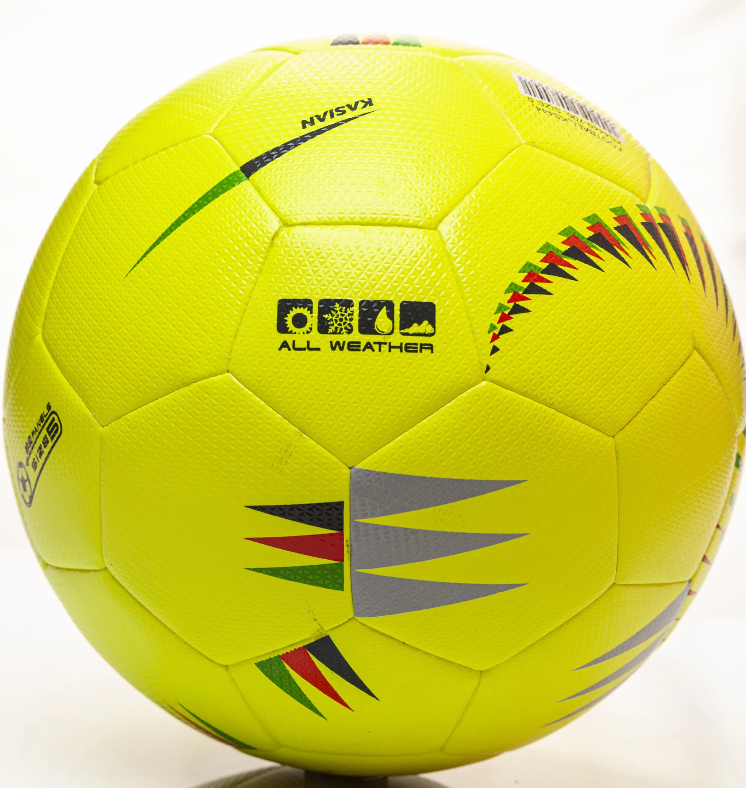 KASIAN Balón Fútbol Pro KS444, Control y Resistencia con Tecnología Hypercell, TPU de Alto Rendimiento, Amarillo