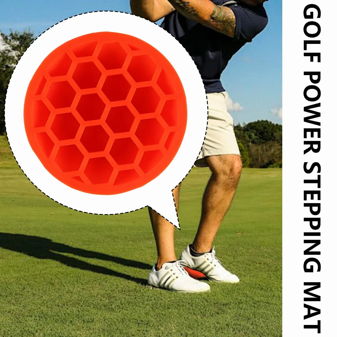 Alfombrillas de Entrenamiento de Fuerza para Golf, Almohadillas de Apoyo para Pedales de Swing