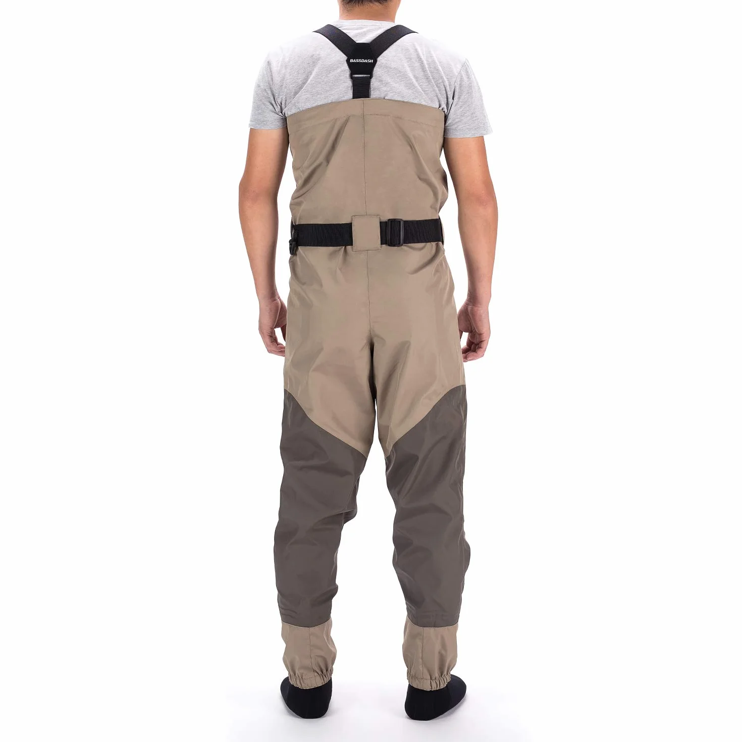Bassdash Waders Convertibles Pecho/Cintura Traspirables Pesca Caza Calcetín Integrado
