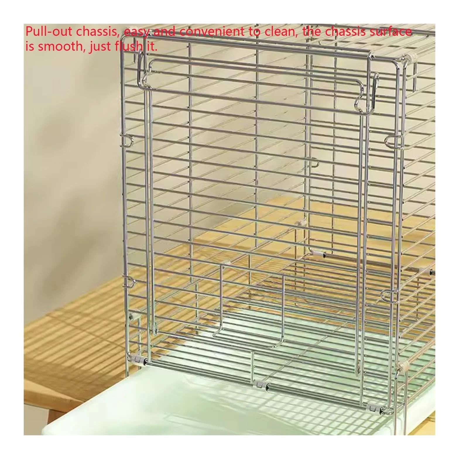 Jaula para pájaros, Jaula para Loros de Acero Inoxidable Plegable para Exteriores, Jaula portátil de Mano para Transporte de Aves (Blanca)