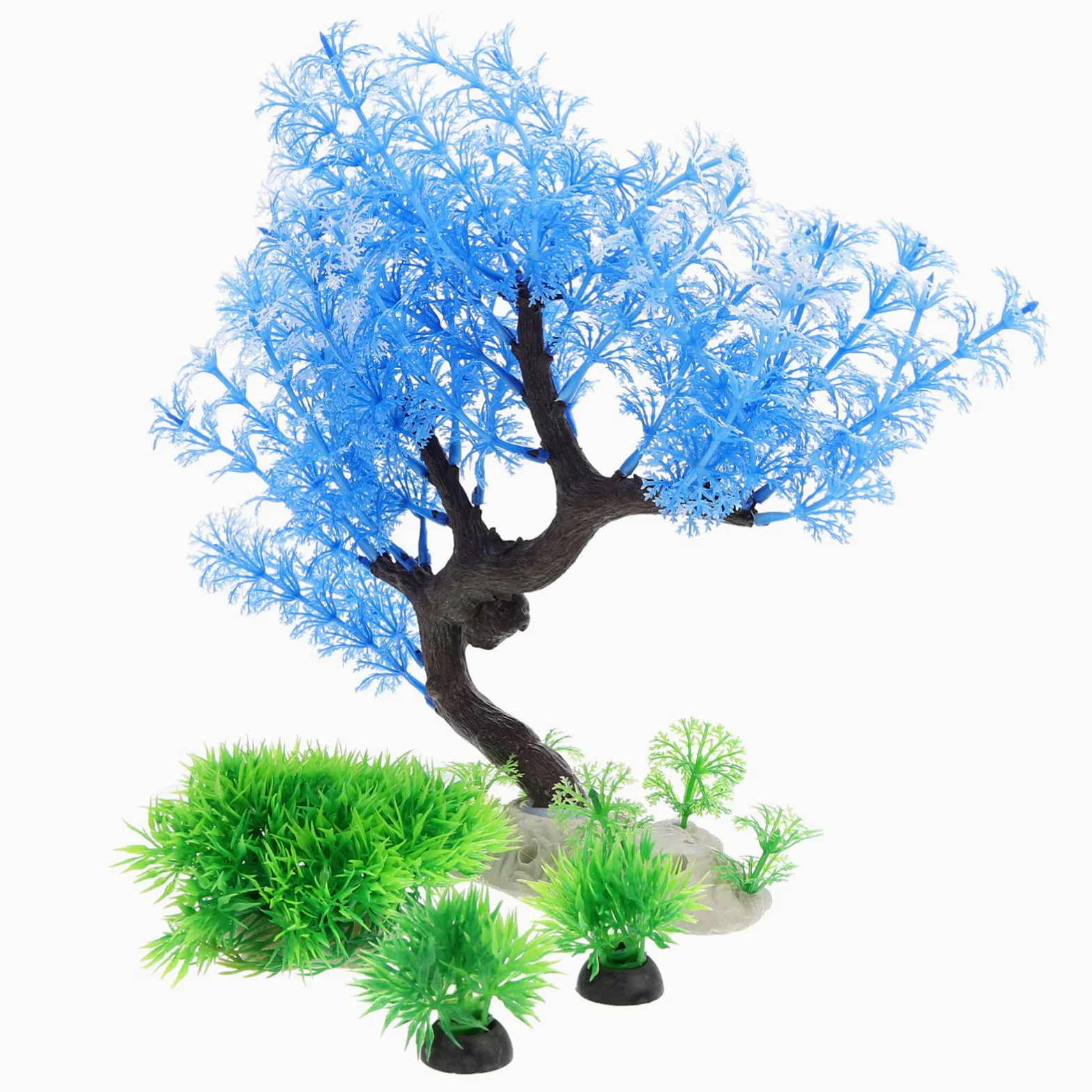 YARNOW 5 Juegos decoración del Acuario Plantas de Simulación Tanques Aire Plantas de Acuario Artificial Plants Aqua Plant pecera plastico Planta Falsa de plastico AbS
